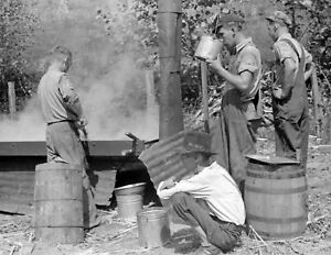 1938 Making Molasses, Racine, West Virginia Vintage Old Photo 8.5