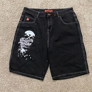 Vintage JNCO Jeans Shorts 34 x 9 Jorts South Pole Dark Wash Skater Y2K *REP*