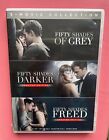 FIFTY SHADES 3-Movie Collection(of GREY,DARKER,FREED)NEW Trilogy DVD UNRATED 50