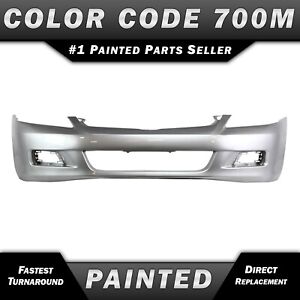 NEW Painted *NH700M Silver* Front Bumper Cover for 2006 2007 Honda Accord Sedan (For: 2007 Honda Accord)