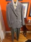 Samuelsohn Gray Super 120's Plaid Suit, New With Tags, Pick Stitching, Men's 45L
