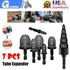 7x Air Conditioner Copper Tube Expander Swaging Tool Drill Bit Pipe Flaring