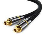 24K Gold Plated Connectors Digital Braided Optic Fiber Audio Cable Male to Male
