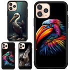 For iPhone 14 13 15 Pro Max Plus Hard Case Pelican Bird ornate design