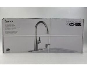 KOHLER Pull Down Sprayer Kitchen Faucet Easy-to-Clean Metal Vibrant Stainless