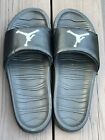 Jordan Mens Black Leather Slip On Slide Sandals Size 12