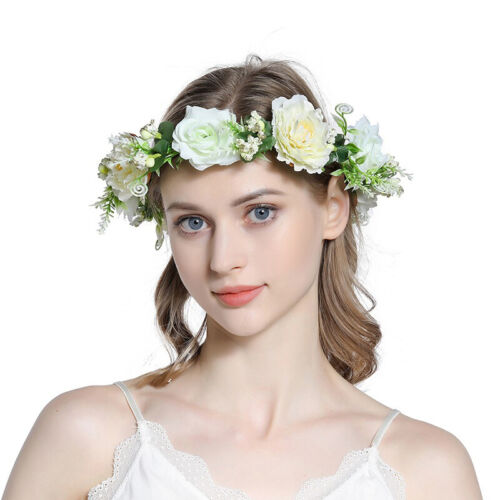 Hair Flower Headband Floral Crown Garland Wedding Festivals Party Hair Accessory