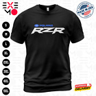 Polaris RZR Racing Car Logo Men's Black T-Shirt Size S to 5XL