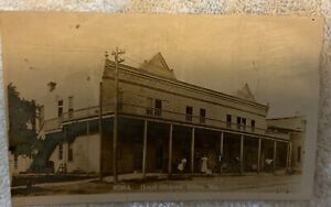 RPPC Hotel Gibbons Edina, Missouri 1912 Real Photo Postcard