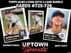 Topps MLB Living Cards #725-726 - Warren Spahn & Brett Baty - Presale