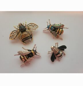 Brooch Pin Lot Spring Bee Bumblebee Honeybee NectarBee Insect Jewelry Set E30
