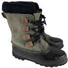 Sorel Women Sz 7 Alpine Gray Leather Waterproof Winter Insulated Boots Lined