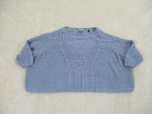 Cabi Short & Sweet Sweater Womens Extra Small Blue Cable Knit Pullover Ladies