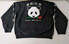 Riot Society Hoodie Sweatshirt Mens Size L Black Graphic Panda Long Sleeve