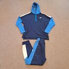 Nike Sweatsuit Mens Large Blue Colorblock Sportswear Hoodie Sweatpants Set