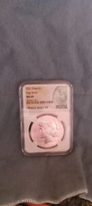 2021 NGC MS69 PEACE SILVER DOLLAR High Relief.