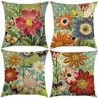 Spring Throw Pillow Covers 18x18 Set of 4 Decorative Outdoor Colorful Flower