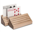 Playing Card Holder Solid Wood Wooden Poker Party Playing Accessories PokerYU Cq