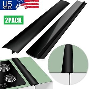 2×Silicone Kitchen Stove Counter Gap Cover Oven Guard Spill Seal Slit Mat Filler
