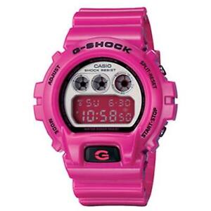 Casio Unisex Digital Watch G-Shock Pink Resin Strap Date Display DW-6900CS-4