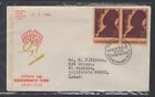 India #469 pair (1968 Gaganendranath Tagore issue) addressed FDC