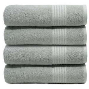 Tri-Safe Bath Towel, 4 Pack Bundle Set, Dark Grey