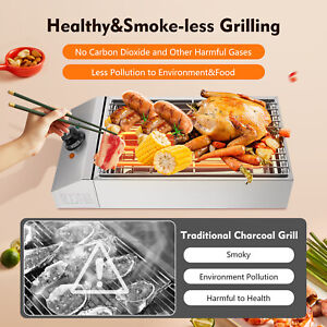 Electric 1800W Griddle Flat Top Grill Hot Plate BBQ Countertop Commercial Grills