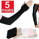 5 Pairs Cooling Arm Sleeves Outdoor Sport Basketball UV Sun Protection Arm Cover