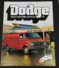 Vintage 1978 Dodge Vans for Work Play Car Sales Brochure 12 pages