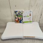 Nintendo Wii Fit Balance Board Bundle W/ Wii Fit & Fitness Fun Games Tested