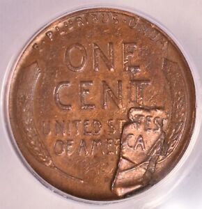 1927-S Lincoln Wheat Penny Cent - ANACS F12 - Major Obverse Lamination