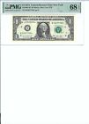 2013 $1 Federal Reserve Note FR3001-B* PMG 68 Gem UNC EPQ, New York * Note!!!
