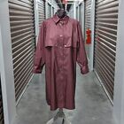 Vintage MS Cambridge Size 16 Long Mauve Pink Trench Coat