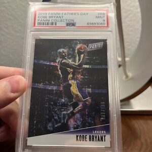 Kobe Bryant 2019 Panini Father’s Day Cracked Ice 1/199 PSA 9 1st one in Set