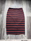 The Limited Size 2 Navy & Rustic Striped Pencil Skirt