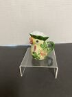 Vintage Sadek Rooster Ceramic Mini Pitcher Creamer Green Floral 3