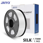 JAYO 1.1KG PLA+ SILK White 3D Printer Filament 1.75mm With Spool Easy Print