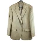 Brook Tavener Beige Wool & Linen Blend Suit Jacket/Blazer UK 44S