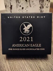 New ListingAmerican Eagle 2021 One Ounce Silver Uncirculated Coin (W) 21EGN