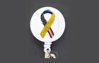 SUPPORT our TROOPS Retractable Badge Reel Security Key Card Holder US Military