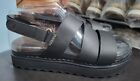 Sperry Cami Flatform Platforms Sandals Black Leather Women's US Size 7