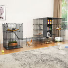 1-6 Cats Outdoor Cat Enclosures Catio Large Cat Cage Cat House with Roof Hammock
