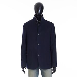 LORO PIANA 6200$ Navy Blue Spagna Officer Jacket - Double Faced Cashmere