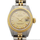 Rolex 69173 Factory Diamond 18k Gold SS Vintage Ladies Wrist Watch