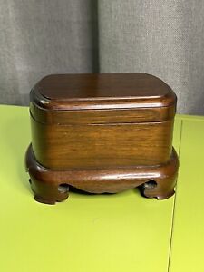 Vintage Hand Carved Wood Trinket Box w/Lid Grand Rapids Numbered #229 EUC
