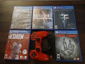 Lot Of 5 PS4 Games W/Controller