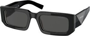 Prada Sunglasses PR06YS 09Q5S0 53mm Black white / Dark Grey Lens