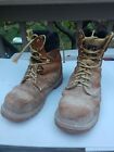 Five Star Leather Work Boots Size 8.5   Insulated Water Resistant Tan Nubuck