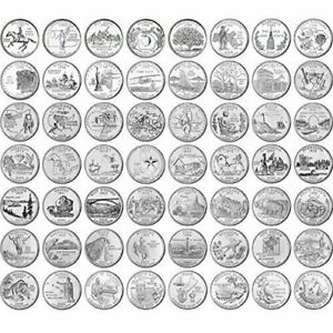 1999-2009 50 STATES & TERRITORIES QUARTERS Set of 56 coins D mint uncirculated