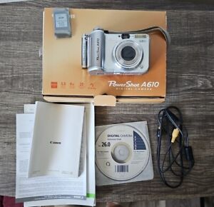 New ListingCanon PowerShot A610 5.0MP Digital Camera - Silver